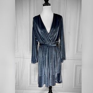 NWT blue velvet dress